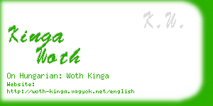 kinga woth business card